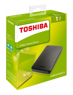 DISCO DURO EXTERNO TOSHIBA CANVIO BASICS 1TB 3.0 USB NEGRO HDTB410XK3AA