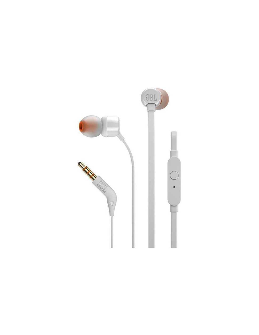 Auriculares con Cable JBL T 110 (In Ear - Micrófono - Blanco)