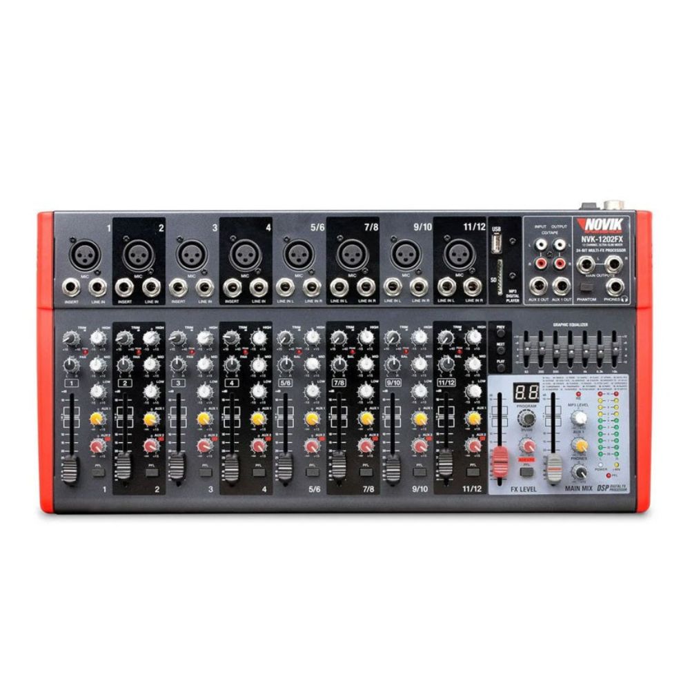 CONSOLA ANÁLOGA NOVIK NEO NVK-1202FX / 12 CANALES FX