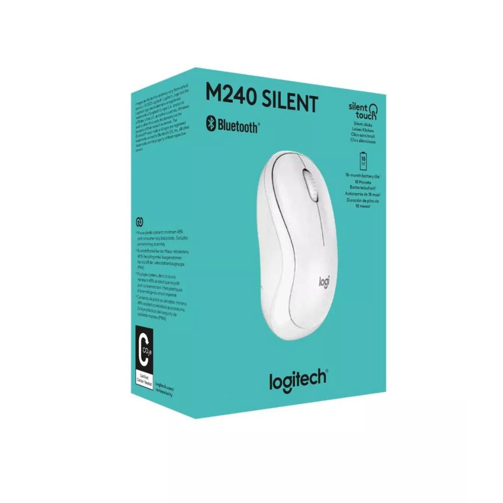 MOUSE LOGITECH M240 SILENT BLUETOOTH BLANCO - Imagen 6