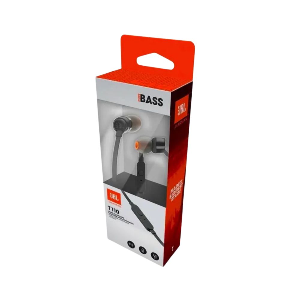 AUDIFONOS JBL T110 CORDED IN EAR BLACK JBLT110BLK - Imagen 4