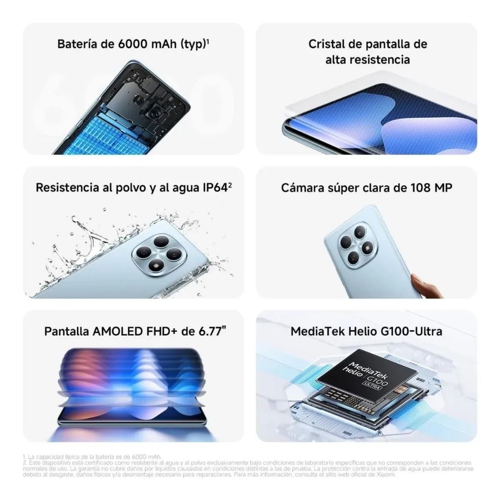 TELEFONO XIAOMI REDMI NOTE 15 4G 8GB 256GB BLACK - Imagen 4