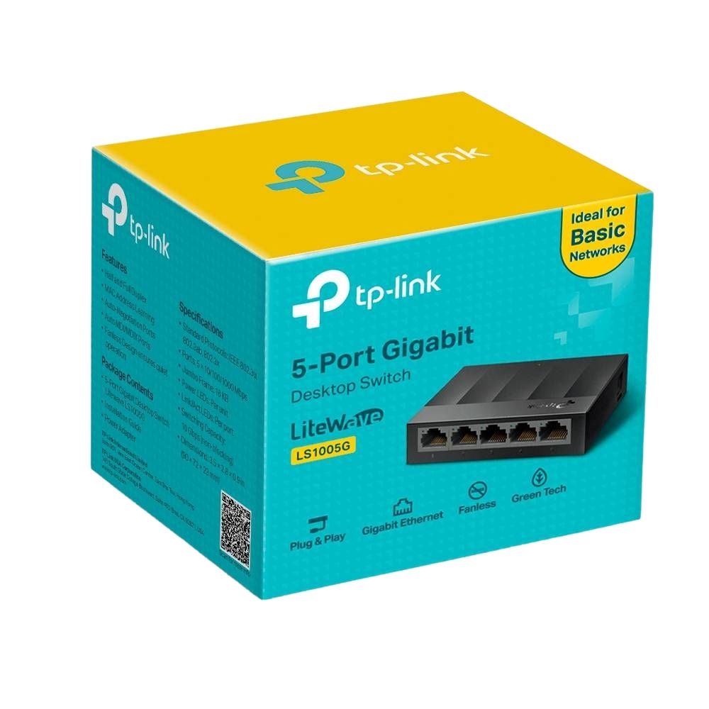 SWITCH TPLINK LS1005G 5 PUERTOS ETHERNET 10 100 1000 - Imagen 5
