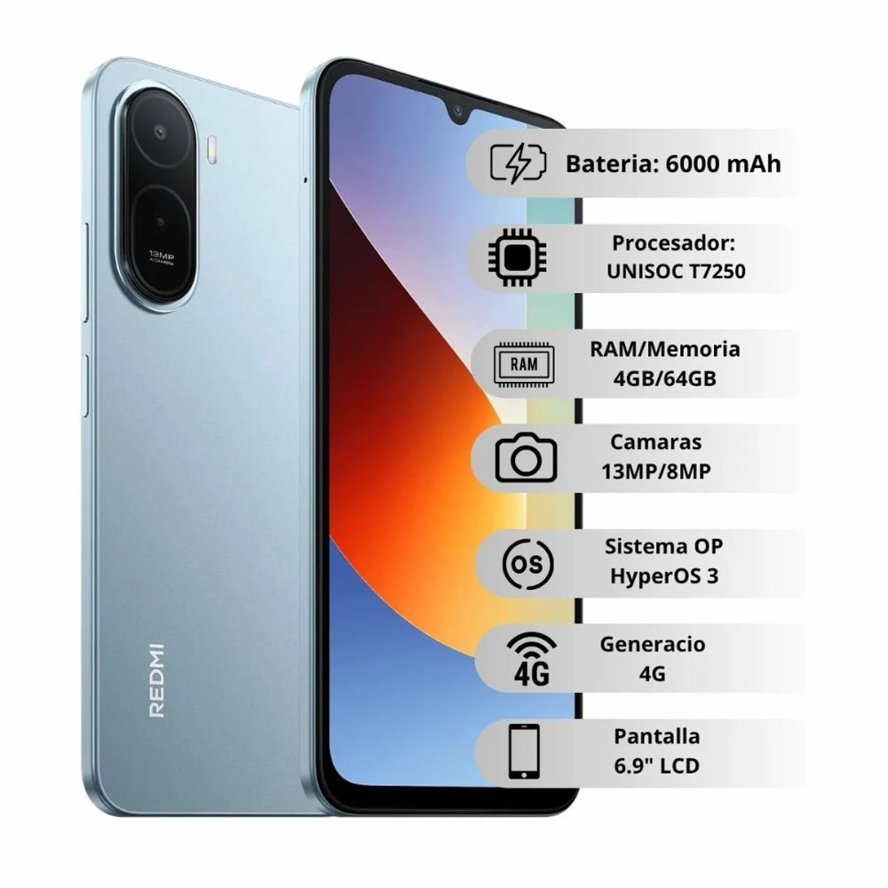 TELEFONO XIAOMI REDMI A7 PRO 4G 4GB 128GB MIST BLUE 25128RN17L - Imagen 2