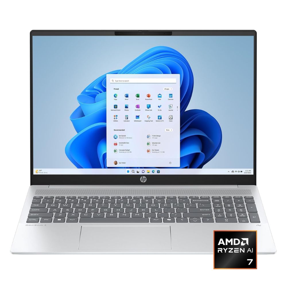 NOTEBOOK HP OMNIBOOK 5 16-AG1070WM RYZEN AI 7-350 16" 16GB 512GB W11 INGLES SILVER - Imagen 2