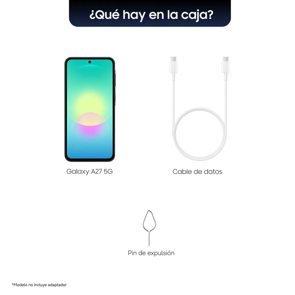 TELEFONO SAMSUNG A27 5G DS 6GB 128GB BLACK SM-A276BZKKGTO - Imagen 7
