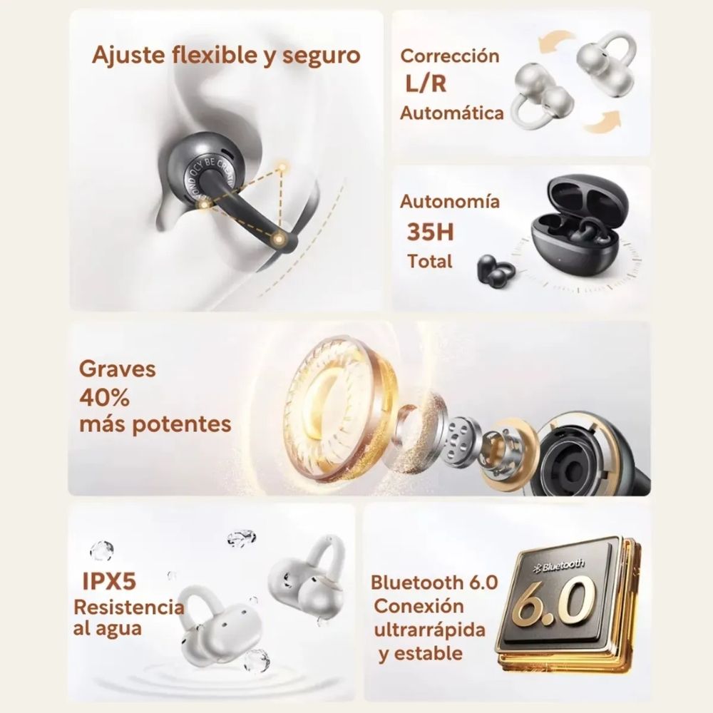 AUDIFONO QCY CROSSKY C50 GREY BH25CT06A - Imagen 6